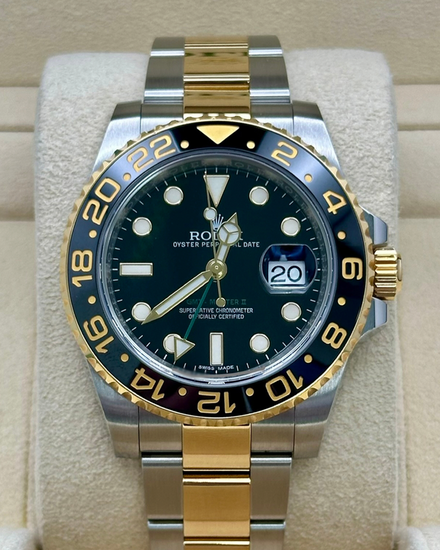 2015 Rolex GMT-Master II 40MM Black Dial Two-Tone Oyster Bracelet (116713LN)
