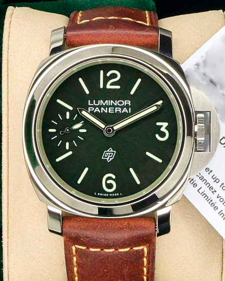 2025 Panerai Luminor Logo 44MM Green Dial Leather Strap (PAM01624)