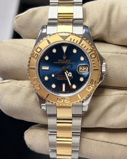 1997 Rolex Yacht-Master 35MM Blue Dial Two-Tone Oyster Bracelet (68623)