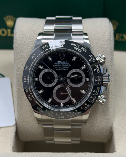 2021 Rolex Cosmograph Daytona 40MM Black Dial Oyster Bracelet (116500LN)