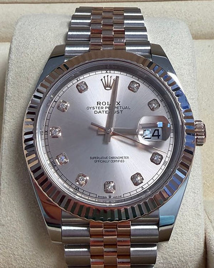 No Reserve - 2019 Rolex Datejust 41MM Sundust Dial Two-Tone Jubilee Bracelet (126331)