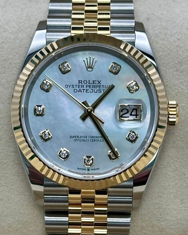 2026 Rolex Datejust 36MM Mother of Pearl Dial Two-Tone Jubilee Bracelet (126233)