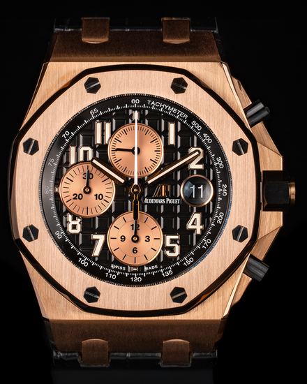 2020 Audemars Piguet Royal Oak Offshore 42MM Black Dial Leather Strap (26470OR.OO.A002CR.02)
