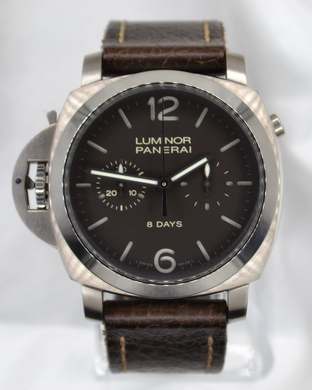 2012 Panerai Luminor 1950 L.E. 44MM Black Dial Leather Strap (PAM00345)