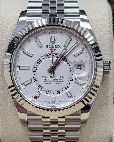 2022 Rolex Sky-Dweller 42MM White Dial Jubilee Bracelet (326934)