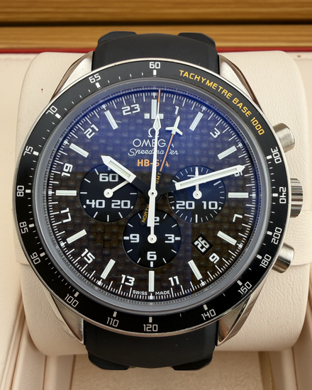 2020 Omega Speedmaster Anniversary Series "Solar Impulse" 44.25MM Carbon Fiber Dial Rubber Strap (321.92.44.52.01.001)