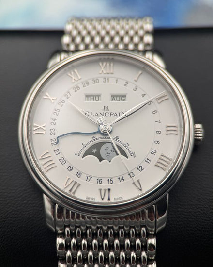 2018 Blancpain Villeret Quantième Complet 40MM White Dial Steel Bracelet (6654A-1127-MMB)