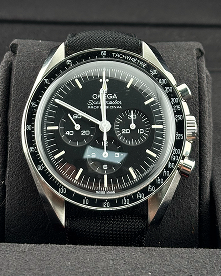 2023 Omega Speedmaster Professional Moonwatch 42MM Black Dial Textile Strap (310.32.42.50.01.001)