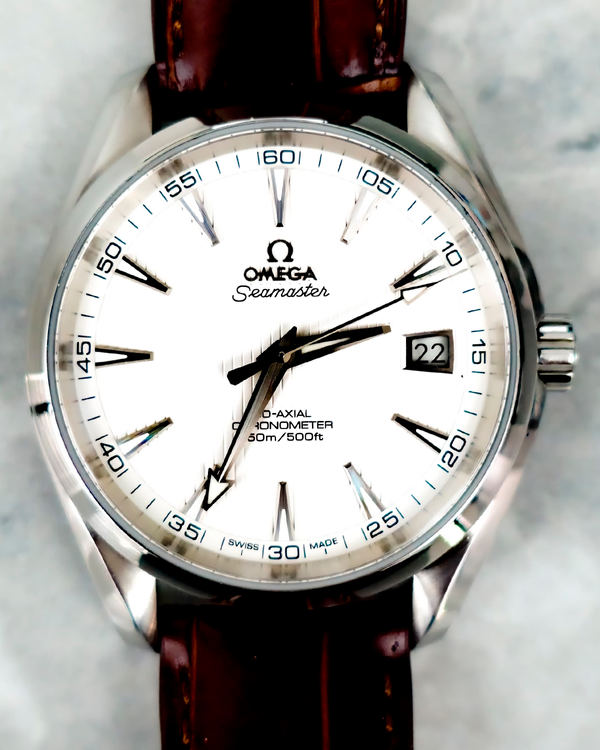 No Reserve - 2021 Omega Seamaster Aqua Terra 150M 41.5MM White Dial Leather Strap (231.13.42.21.02.001)
