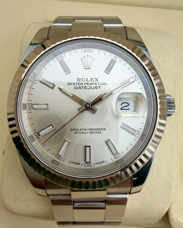2018 Rolex Datejust 41MM Silver Dial Oyster Bracelet (126334)