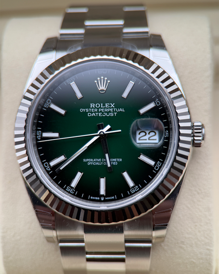 2026 Rolex Datejust 41MM Green "Ombré" Dial Oyster Bracelet (126334)