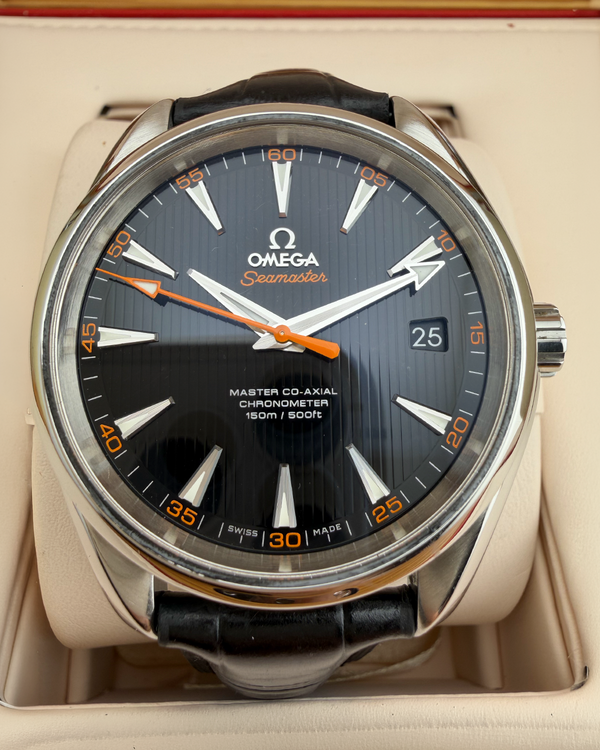 2021 Omega Seamaster Aqua Terra 41.5MM Black Dial Leather Strap (231.12.42.21.01.002)