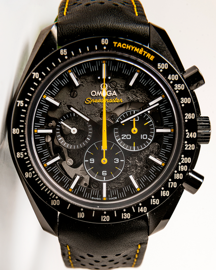 No Reserve - 2021 Omega Speedmaster Dark Side of the Moon "Apollo 8" 44.25MM Black Dial Leather Strap (311.92.44.30.01.001)