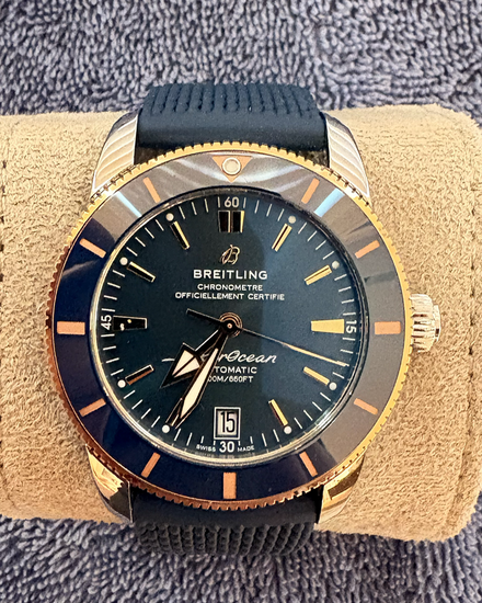 2024 Breitling Superocean Heritage B20 42MM Blue Dial Rubber Strap (UB2010)