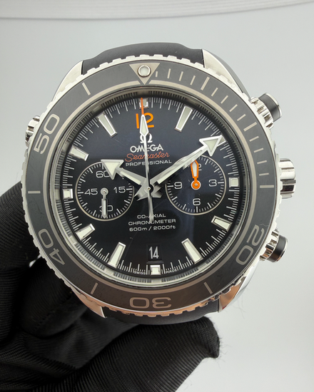 2016 Omega Seamaster Planet Ocean 600M Chronograph 45.5MM Black Dial Rubber Strap (232.32.46.51.01.005)