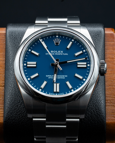 No Reserve - 2025 Rolex Oyster Perpetual 41MM Blue Dial Oyster Bracelet (134300)