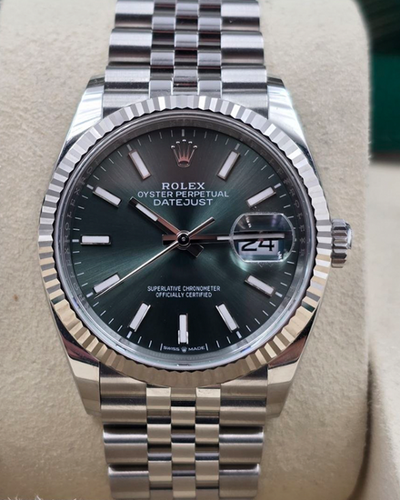 2025 Rolex Datejust 36MM Green Dial Jubilee Bracelet (126234)