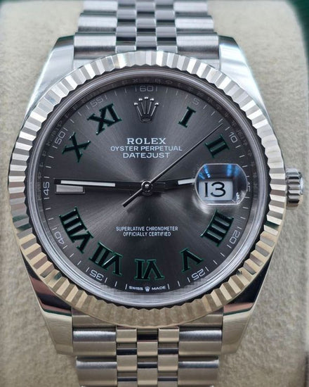 2020 Rolex Datejust "Wimbledon" 41MM Slate Dial Jubilee Bracelet (126334)