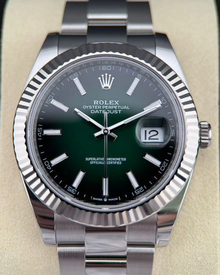 2026 Rolex Datejust 41MM Green "Ombré" Dial Oyster Bracelet (126334)