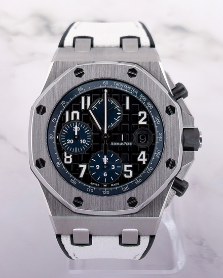 2020 Audemars Piguet Royal Oak Offshore "Batman" 42MM Black Dial Aftermarket Rubber Strap (26470ST.OO.A028CR.01)