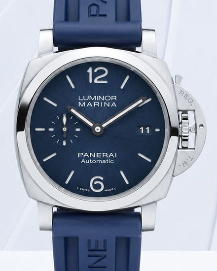 2022 Panerai Luminor Marina 42MM Blue Dial Rubber Strap (PAM01393)