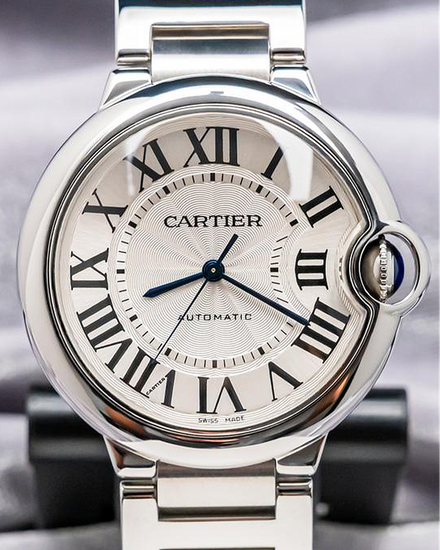 Cartier Ballon Bleu 36MM Silver Dial Steel Bracelet (W6920046)