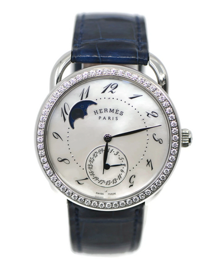 Hermès Arceau Cape Cod 38MM Mother of Pearl Dial Leather Strap (AR7M.530)