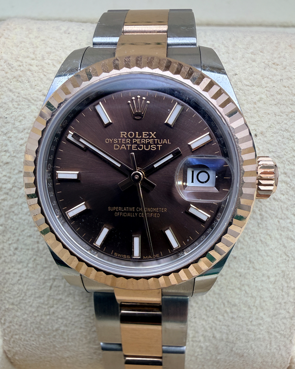 Rolex Lady-Datejust 28MM Chocolate Dial Two-Tone Oyster Bracelet (279171)