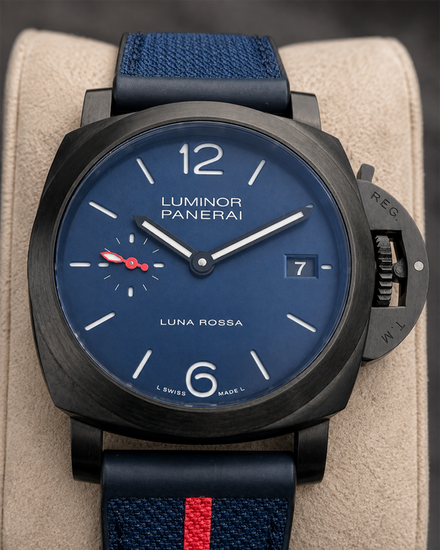 Panerai Luminor Quaranta Luna Rossa 40MM Blue Dial Textile Strap (PAM01408)