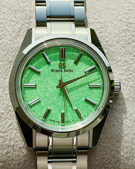 2026 Grand Seiko Heritage Collection "Kasumisakura" Boutique L.E. 36.5MM Green Dial Steel Bracelet (SBGW317)