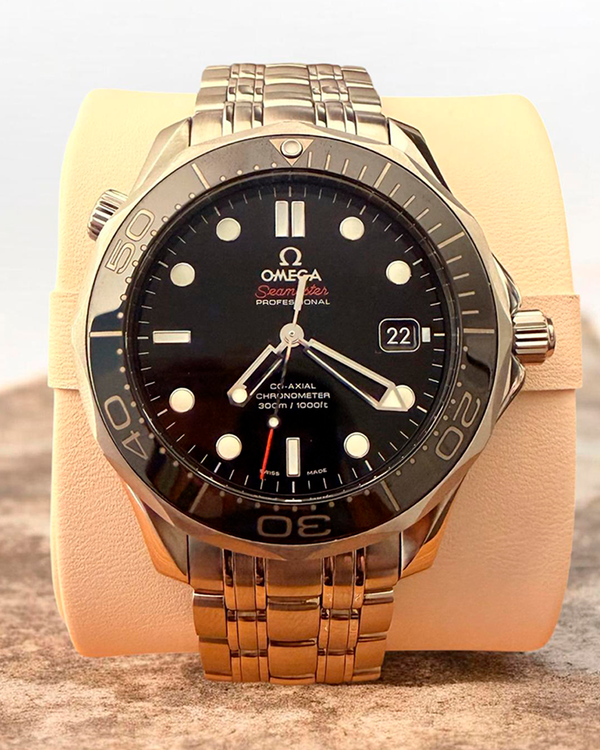 2015 Omega Seamaster Diver 300M 41MM Black Dial Steel Bracelet (212.30.41.20.01.003)