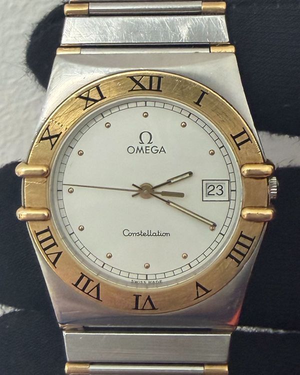 No Reserve - 2004 Omega Constellation 34MM Quartz White Dial Two-Tone Bracelet ( 1448/431)