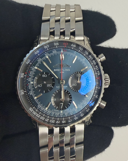 2023 Breitling Navitimer 1 B01 Chronograph 41MM Blue Dial Steel Bracelet (AB0139)