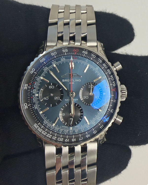 2023 Breitling Navitimer 1 B01 Chronograph 41MM Blue Dial Steel Bracelet (AB0139)