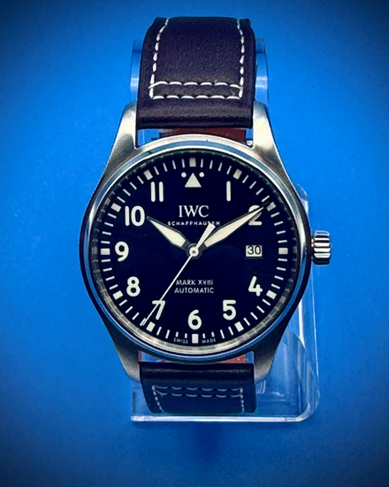 2022 IWC Schaffhausen Pilot Mark XVIII "Le Petit Prince" 40MM Blue Dial Leather Strap (IW327010)
