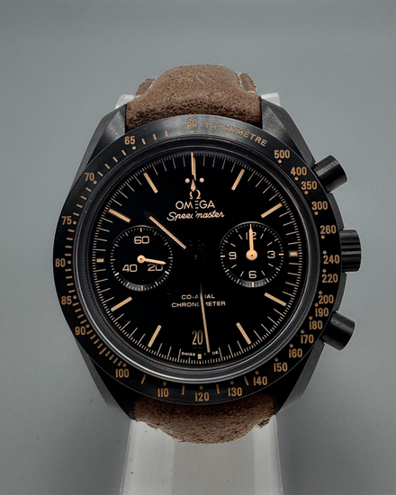 Omega Speedmaster Dark Side of the Moon "Vintage Black" 44.25MM Black Dial Leather Strap (311.92.44.51.01.006)