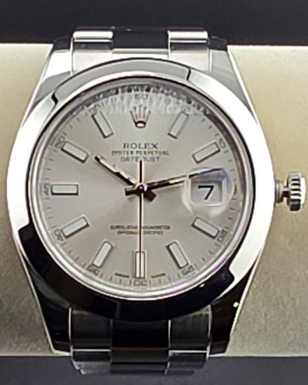 2016 Rolex Datejust II 41MM Silver Dial Oyster Bracelet (116300)
