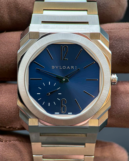 2022 Bvlgari Octo Finissimo 40MM Blue Dial Steel Bracelet (103431)