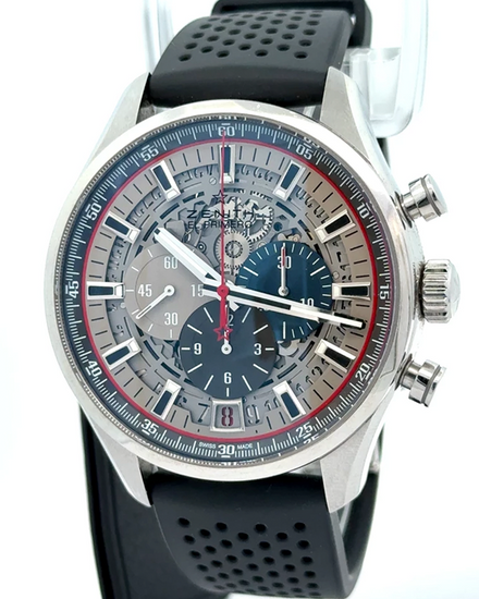 Zenith El Primero 45MM Skeleton Dial Rubber Strap (03.2522.400/69.R576)