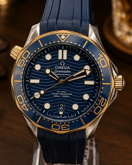No Reserve - 2024 Omega Seamaster Diver 300M 42MM Blue Dial Rubber Strap (210.22.42.20.03.002)