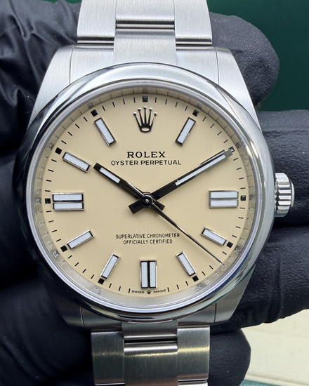 2026 Rolex Oyster Perpetual 41MM Beige Dial Oyster Bracelet (134300)