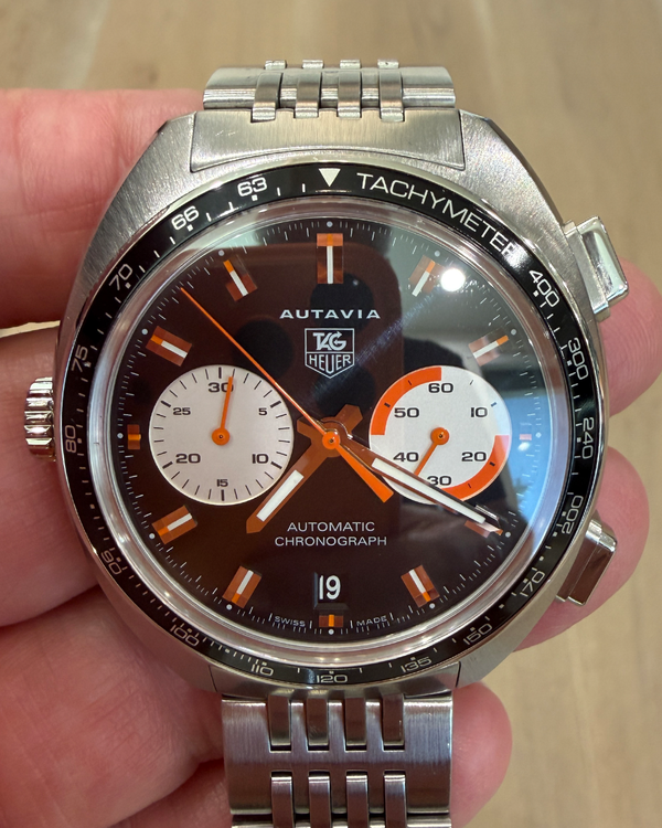 No Reserve - Tag Heuer Autavia 43MM Black Dial Steel Bracelet (CY2111.BA0775)