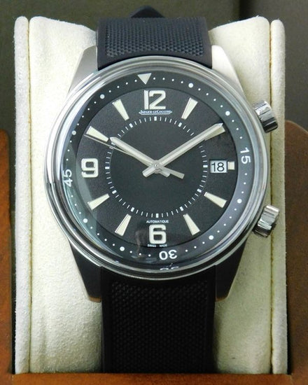 No Reserve - 2022 Jaeger-LeCoultre Polaris Date 42MM Black Dial Rubber Strap (Q9068670)