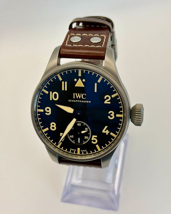 2017 IWC Schaffhausen Pilot L.E. 48MM Black Dial Leather Strap (IW510301)