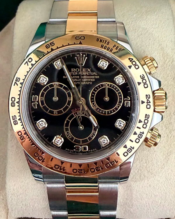 2019 Rolex Cosmograph Daytona 40MM Black Dial Two-Tone Oyster Bracelet (116503)