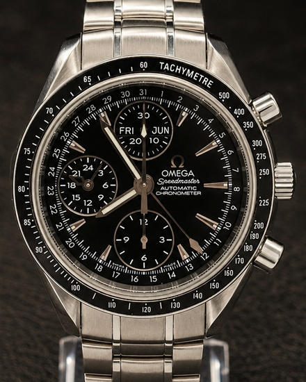 No Reserve - 2021 Omega Speedmaster Day-Date 40MM Black Dial Steel Bracelet (3220.50.00)