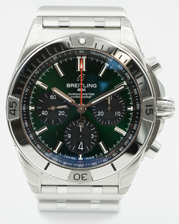 Breitling Chronomat 42MM Green Dial Steel Bracelet (AB0134101L1A1)
