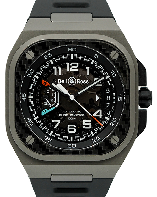 2025 Bell & Ross BR-X5 Racing L.E. 41MM Black Dial Rubber Strap (BRX5R-RAC-TI/SRB)