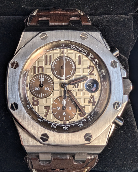 2016 Audemars Piguet Royal Oak Offshore "Safari" 42MM Ivory Dial Leather Strap (26470ST.OO.A801CR.01)