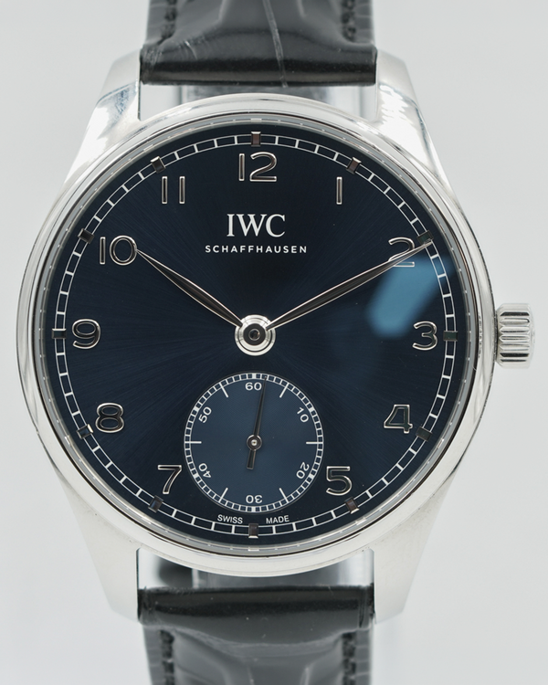 2005 IWC Schaffhausen Portugieser 40MM Blue Dial Leather Strap (IW358305)